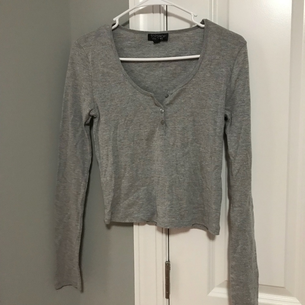 topshop cropped long sleeve